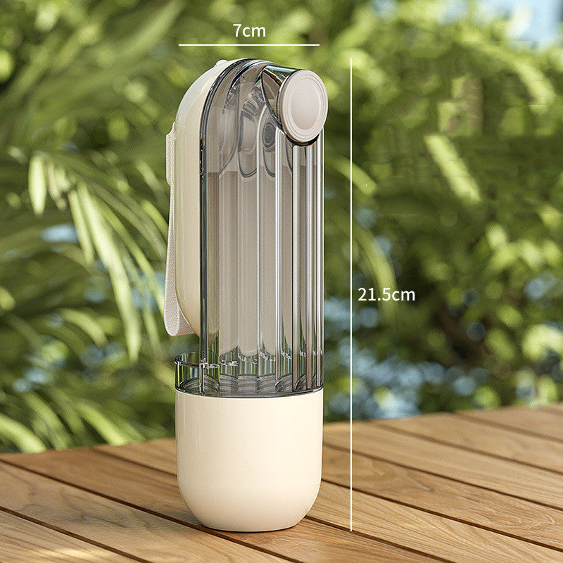 botella portatil para mascotas beige