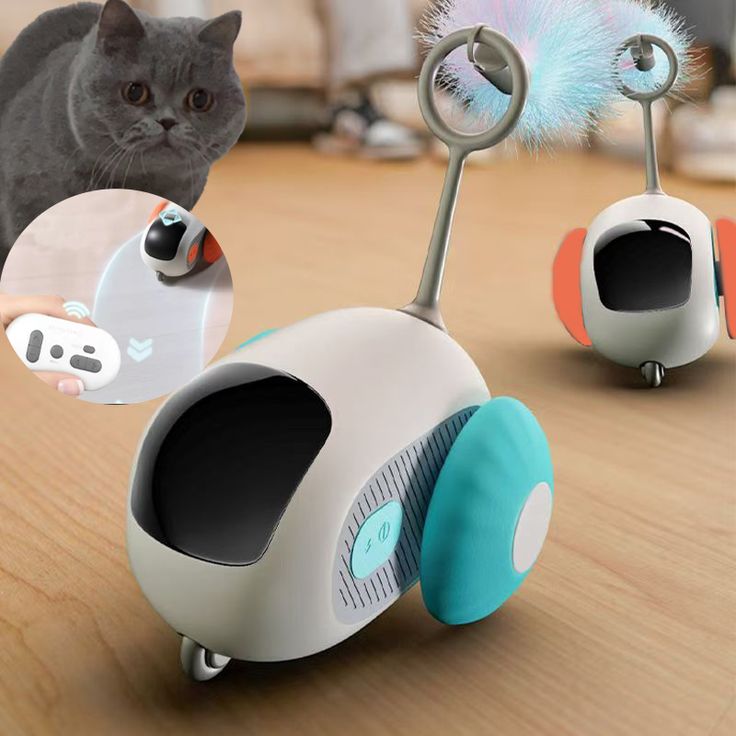 Coche Interactivo para Gatos con Control Remoto