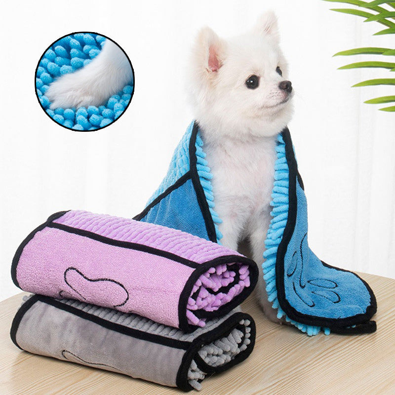 Toalla ultra absorbente de microfibra para mascotas